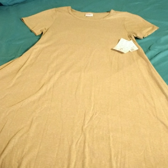 LuLaRoe Dresses & Skirts - Lularoe S YELLOW HEATHERED with MICRO GREY LINES